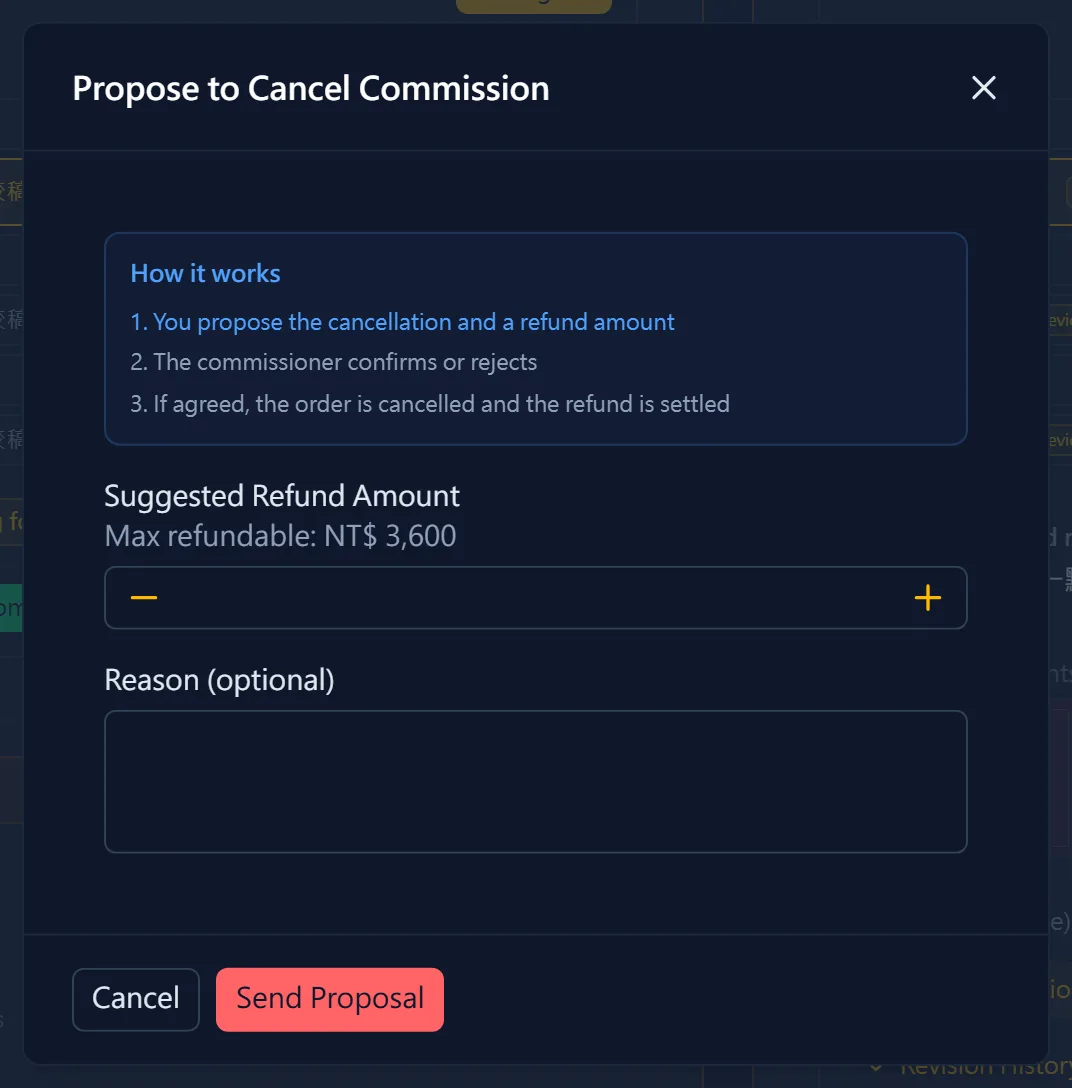 Propose cancellation