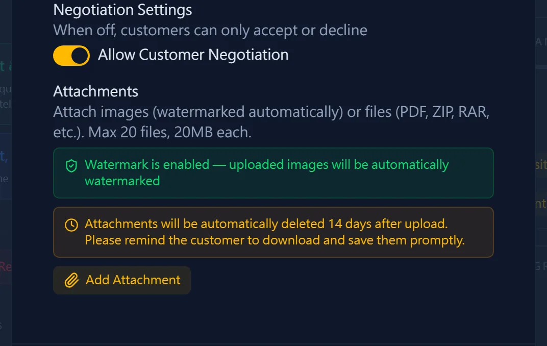 Attach concept art and files
