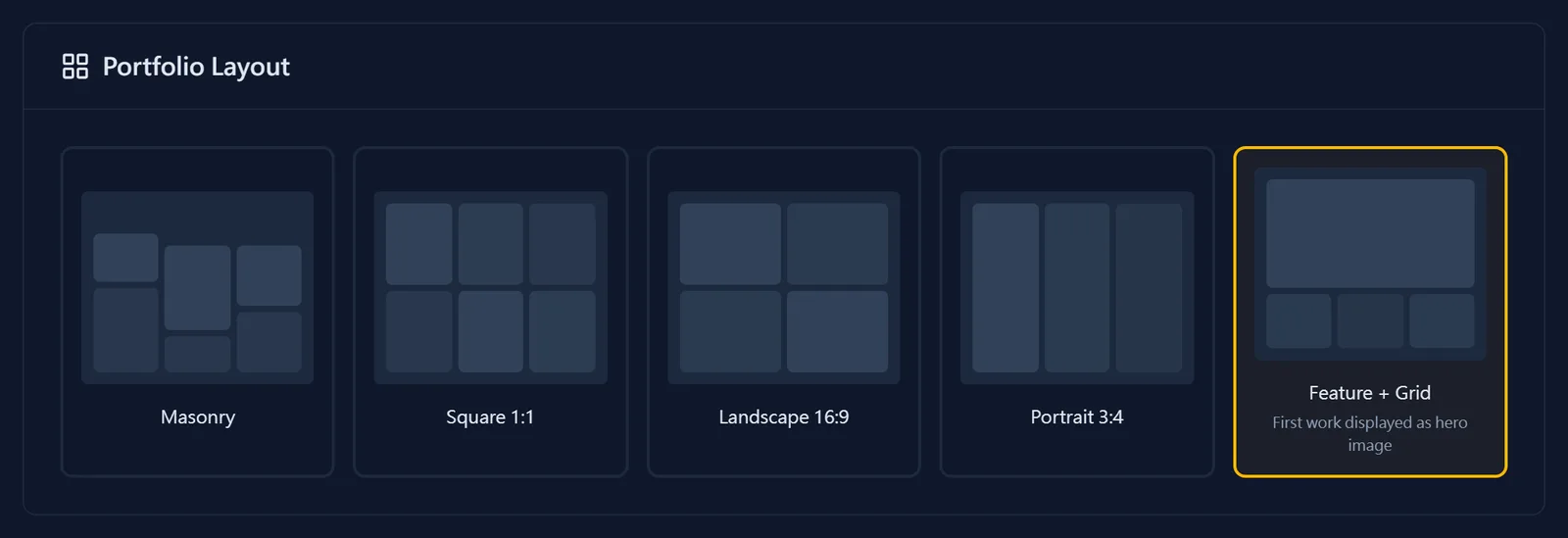Pick a grid layout