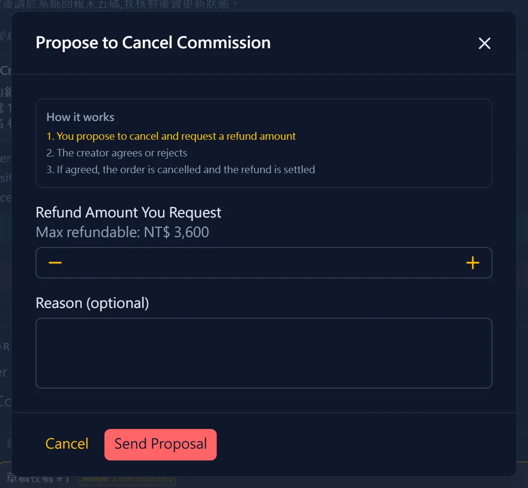 Proposing a cancellation