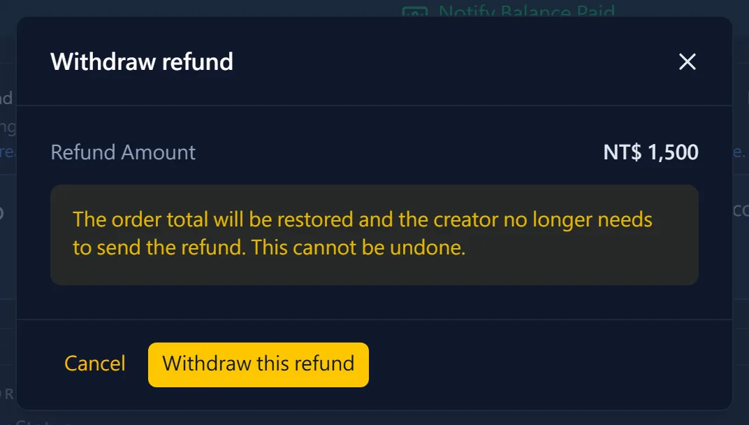 You can withdraw before it is sent