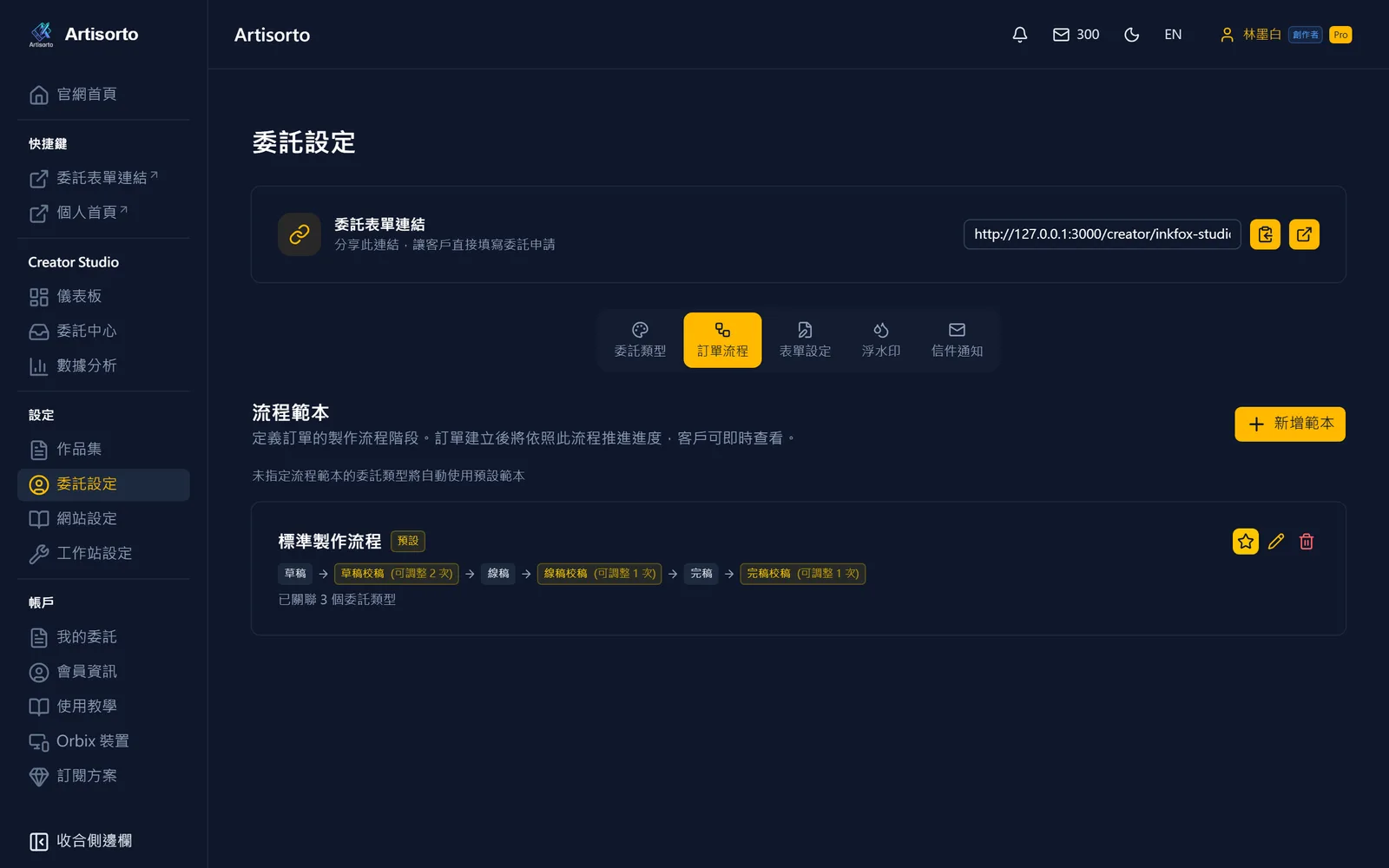 設計訂單流程