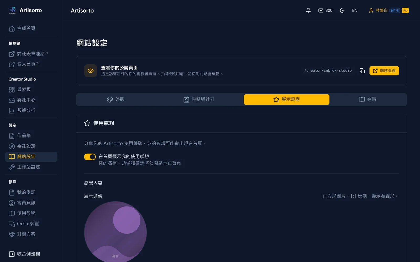 登上平台首頁的精選創作者
