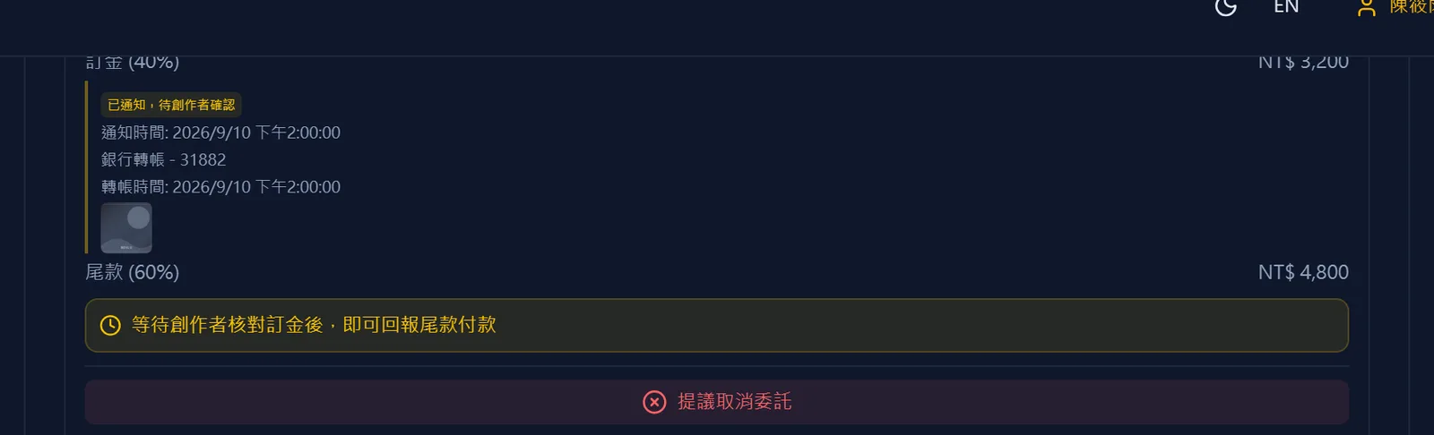 等創作者核對